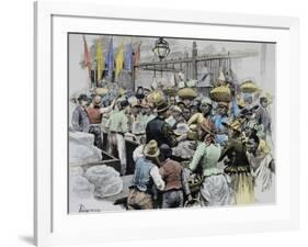 Market in Georgetown, Capital of Guyana, Guyana, 19th Century-null-Framed Giclee Print