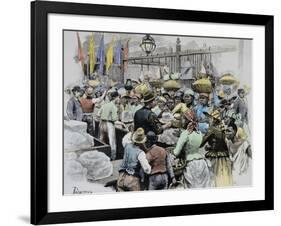 Market in Georgetown, Capital of Guyana, Guyana, 19th Century-null-Framed Giclee Print