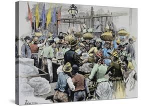 Market in Georgetown, Capital of Guyana, Guyana, 19th Century-null-Stretched Canvas