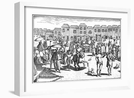 Market in Goa, India, 1599-null-Framed Giclee Print