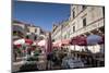 Market in Gundulic's Square, Dubrovnik, Croatia, Europe-John Miller-Mounted Photographic Print