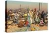 Market in Lower Egypt-Leopold Karl Muller-Stretched Canvas