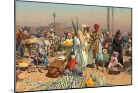 Market in Lower Egypt-Leopold Karl Muller-Mounted Giclee Print