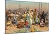 Market in Lower Egypt-Leopold Karl Muller-Mounted Giclee Print