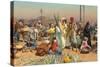 Market in Lower Egypt-Leopold Karl Muller-Stretched Canvas