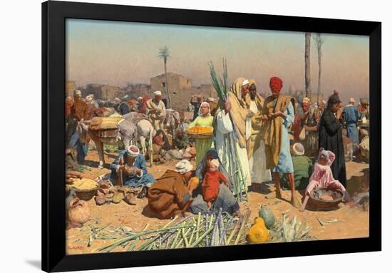 Market in Lower Egypt-Leopold Karl Muller-Framed Giclee Print