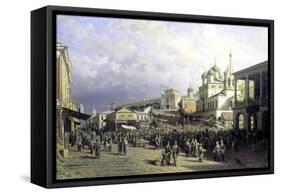 Market in Nizhny Novgorod, 1872-Pyotr Petrovich Vereshchagin-Framed Stretched Canvas