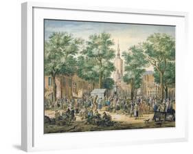 Market in the Hague, 1769-Paulus Constantin La Fargue-Framed Giclee Print