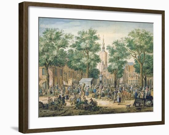 Market in the Hague, 1769-Paulus Constantin La Fargue-Framed Giclee Print