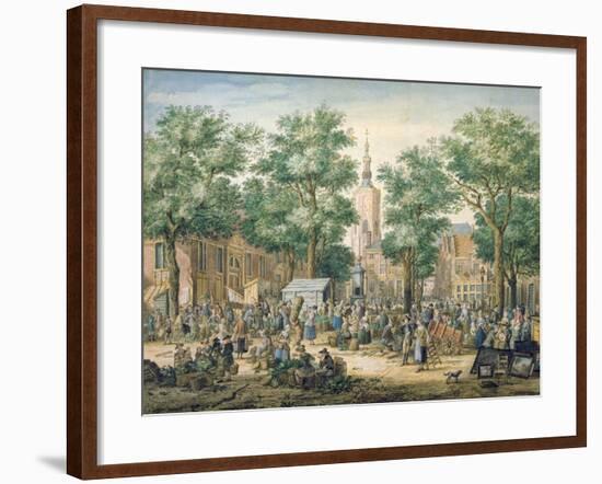 Market in the Hague, 1769-Paulus Constantin La Fargue-Framed Giclee Print