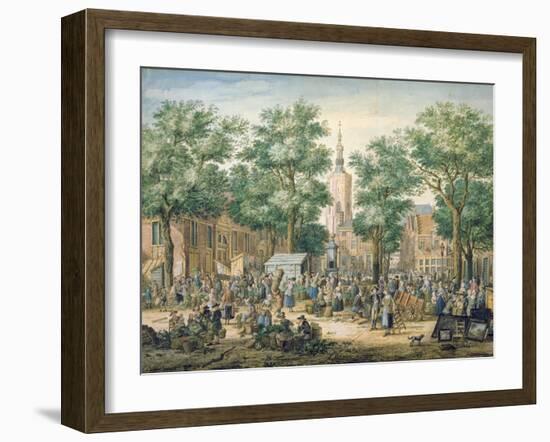 Market in the Hague, 1769-Paulus Constantin La Fargue-Framed Giclee Print