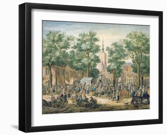 Market in the Hague, 1769-Paulus Constantin La Fargue-Framed Giclee Print