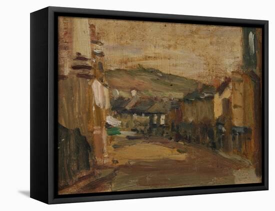 Market Jew Street-Norman Garstin-Framed Stretched Canvas