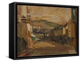 Market Jew Street-Norman Garstin-Framed Stretched Canvas