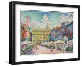 Market of Verona, 1909-Paul Signac-Framed Giclee Print