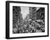 Market on Mulberry Street in New York City Photograph - New York, NY-Lantern Press-Framed Art Print