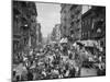 Market on Mulberry Street in New York City Photograph - New York, NY-Lantern Press-Mounted Art Print