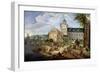Market on the Banks of a River-Mathys Schoevaerdts-Framed Giclee Print