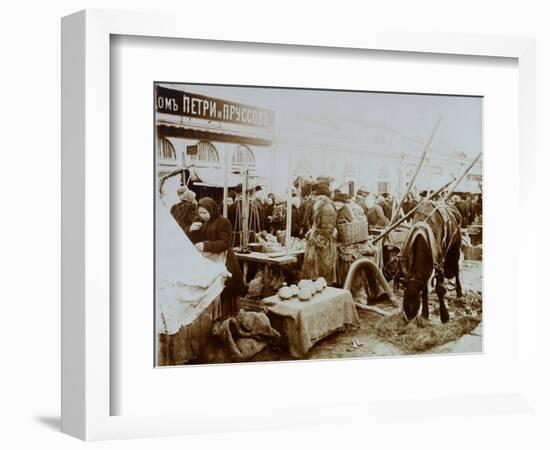 Market on the Moskvoretskaya Embankment, Moscow, Russia, 1911-null-Framed Giclee Print