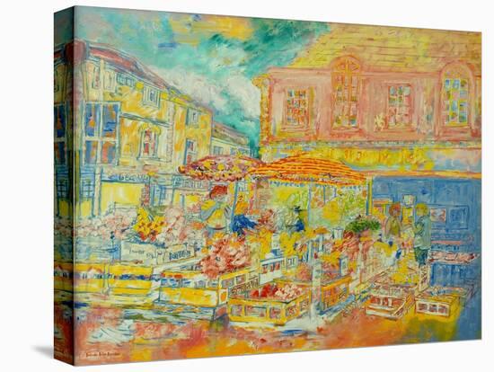 Market on the Square-Brenda Brin Booker-Stretched Canvas