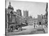 'Market Place and Cathedral Towers, Wells', c1896-Thomas W Phillips-Stretched Canvas