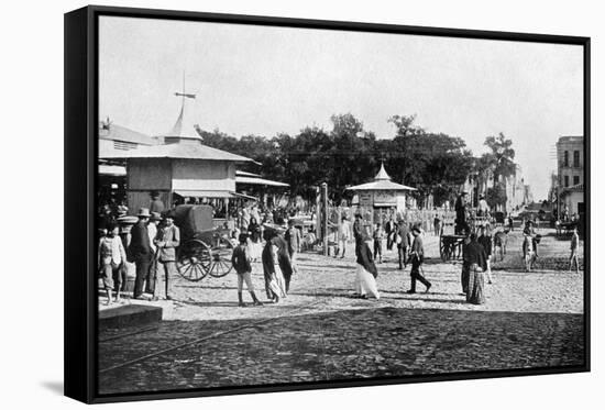 Market Place, Asuncion, Paraguay, 1911-null-Framed Stretched Canvas