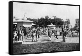 Market Place, Asuncion, Paraguay, 1911-null-Framed Stretched Canvas