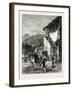 Market Place at Laruns, the Pyrenees, France, 19th Century-null-Framed Giclee Print