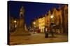 Market Place at Night, Durham-Peter Thompson-Stretched Canvas