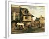 Market Place in Normandy, c.1832-Pierre Etienne Theodore Rousseau-Framed Giclee Print