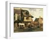 Market Place in Normandy, c.1832-Pierre Etienne Theodore Rousseau-Framed Giclee Print