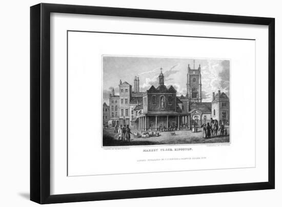 Market Place, Kingston, Surrey, 1829-J Fisher-Framed Giclee Print