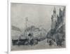 'Market Place, Leipzig', c1913-Walter Zeising-Framed Giclee Print