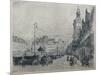 'Market Place, Leipzig', c1913-Walter Zeising-Mounted Giclee Print
