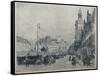 'Market Place, Leipzig', c1913-Walter Zeising-Framed Stretched Canvas
