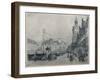 'Market Place, Leipzig', c1913-Walter Zeising-Framed Giclee Print