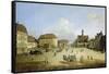 Market-Place of the Neustadt in Dresden, C. 1751-52-Canaletto-Framed Stretched Canvas