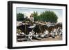 Market, Rawalpindi, India, Early 20th Century-null-Framed Giclee Print