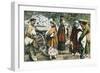 Market Scene, 1902, Russia 20th Century Postcard-null-Framed Giclee Print