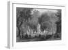 Market Scene and Fountain, Antioch-William Henry Bartlett-Framed Giclee Print