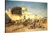 Market Scene at Mogador, 1881-Edwin Lord Weeks-Stretched Canvas