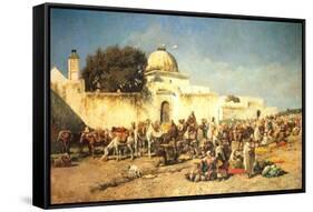 Market Scene at Mogador, 1881-Edwin Lord Weeks-Framed Stretched Canvas