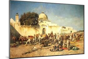 Market Scene at Mogador, 1881-Edwin Lord Weeks-Mounted Giclee Print