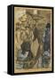 Market Scene (Black Crayon with Pen and Black Ink-Camille Pissarro-Framed Stretched Canvas