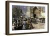 Market Scene by a Mosque-Edwin Lord Weeks-Framed Giclee Print