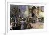 Market Scene by a Mosque-Edwin Lord Weeks-Framed Giclee Print