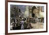 Market Scene by a Mosque-Edwin Lord Weeks-Framed Giclee Print