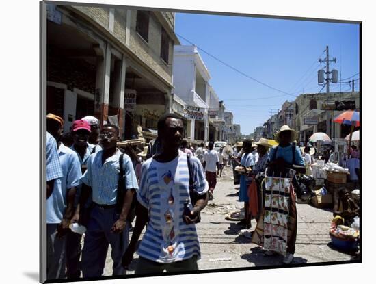 Market Scene, Downtown, Port Au Prince, Haiti, West Indies, Central America-Lousie Murray-Mounted Photographic Print