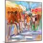 Market Scene II-Anne Farrall Doyle-Mounted Art Print