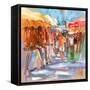 Market Scene II-Anne Farrall Doyle-Framed Stretched Canvas